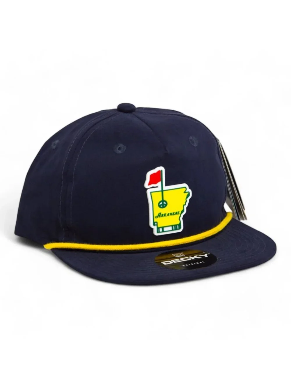 Arkansas Masters Golf 3D Classic Rope Hat- Navy/ Gold